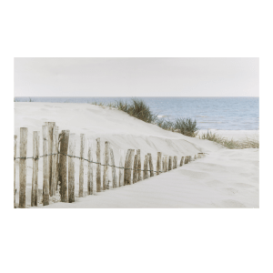 Fenced Beach Printed Canvas