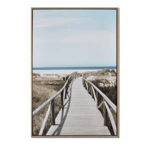 Pathway to the Beach Framed Canvas