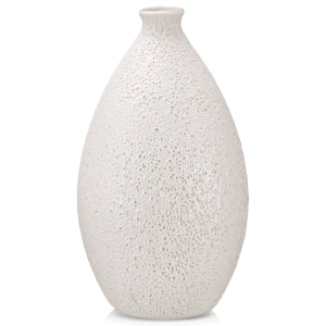 Vase blanc à texture organique