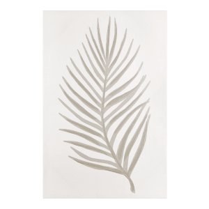 Partially Embellished Tropical Leaf Canvas