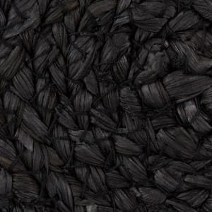 Napperon rond en fibre naturelle noire