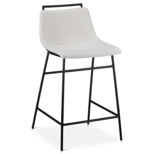 Fabric and Metal Counter Stool