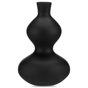 Black Hourglass Bubble Vase
