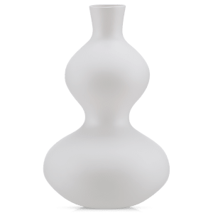 Vase bulle sablier blanc