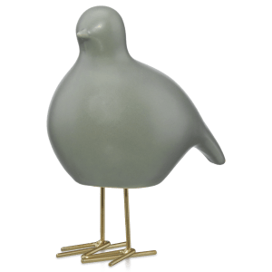 Sage Ceramic Bird Figurine