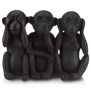 Three Wise Monkeys Resin Statuettes