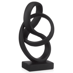 Statuette décorative spirale noire