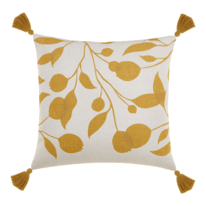 Sarari Mustard Throw Pillow Cover 18" x 18"