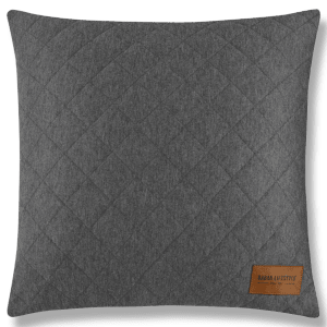 Rudolf Quilted Grey Felt Throw Pillow 18" x 18"