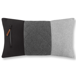 Vidal Quilted Colour Block Lumbar Throw Pillow 24" x 12"