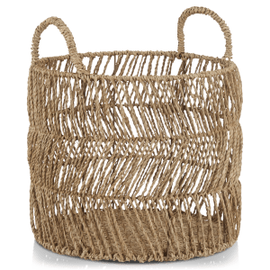 Hemp Rope Basket with Handles
