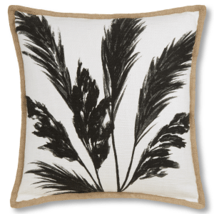 Coussin décoratif Vivien pampas noir 