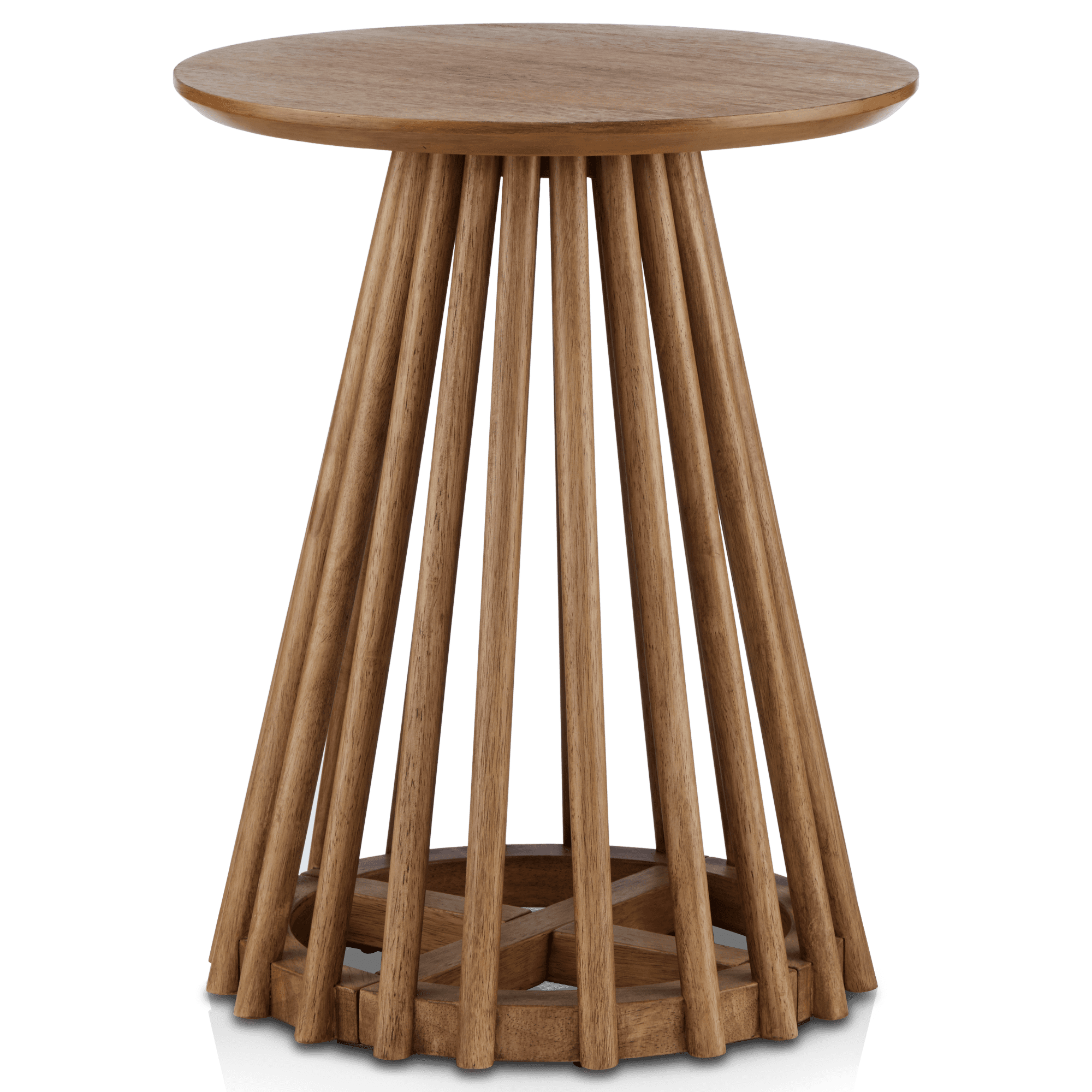 Table d'appoint ajourée en bois de manguier