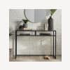2-Shelf Tempered Glass and Metal Console Table
