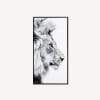 Cadre imprimé profil de lion