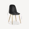 Faux Leather and Metal Dining Chair
