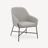 Fabric and Metal Lounge Chair
