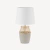 Cement and Rattan Table Lamp