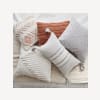 Ellen Textured & Fringed Decorative Pillow 