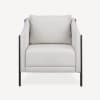 Metal & Fabric Lounge Chair in Oatmeal
