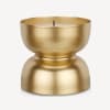 Hourglass Gold Metal Candle