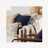 Noemy Boucle Navy Throw Pillow 