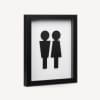 Man & Woman Silhouette Bathroom Shadow Box