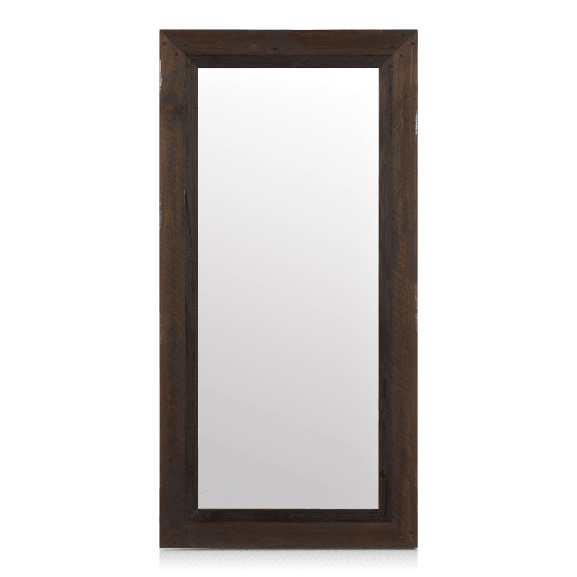 Miroir avec cadre effet bois de grange