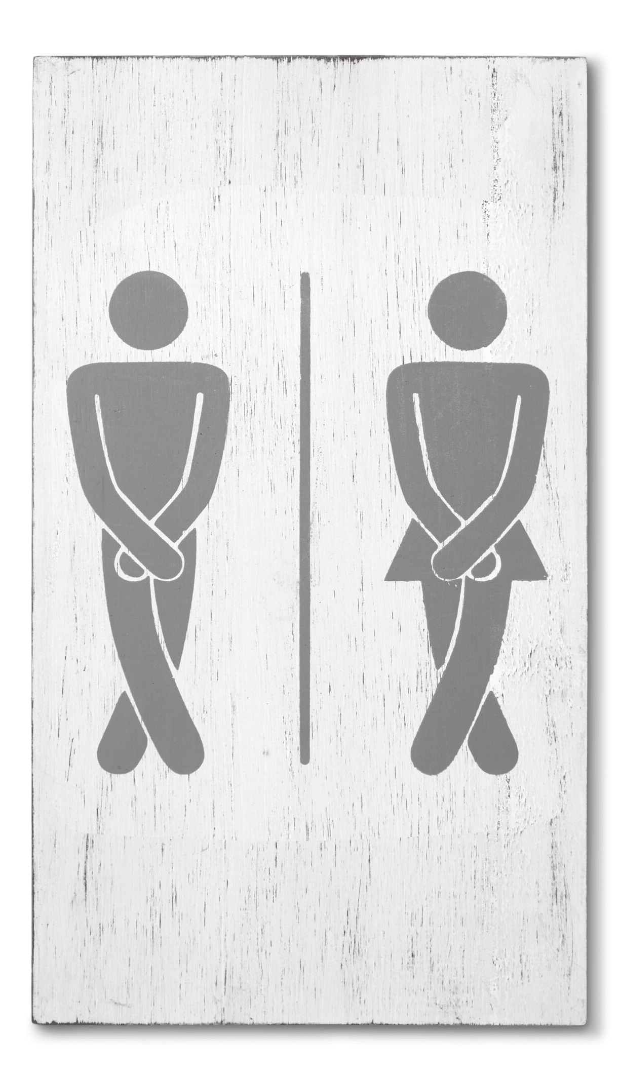 Wooden Washroom Sign