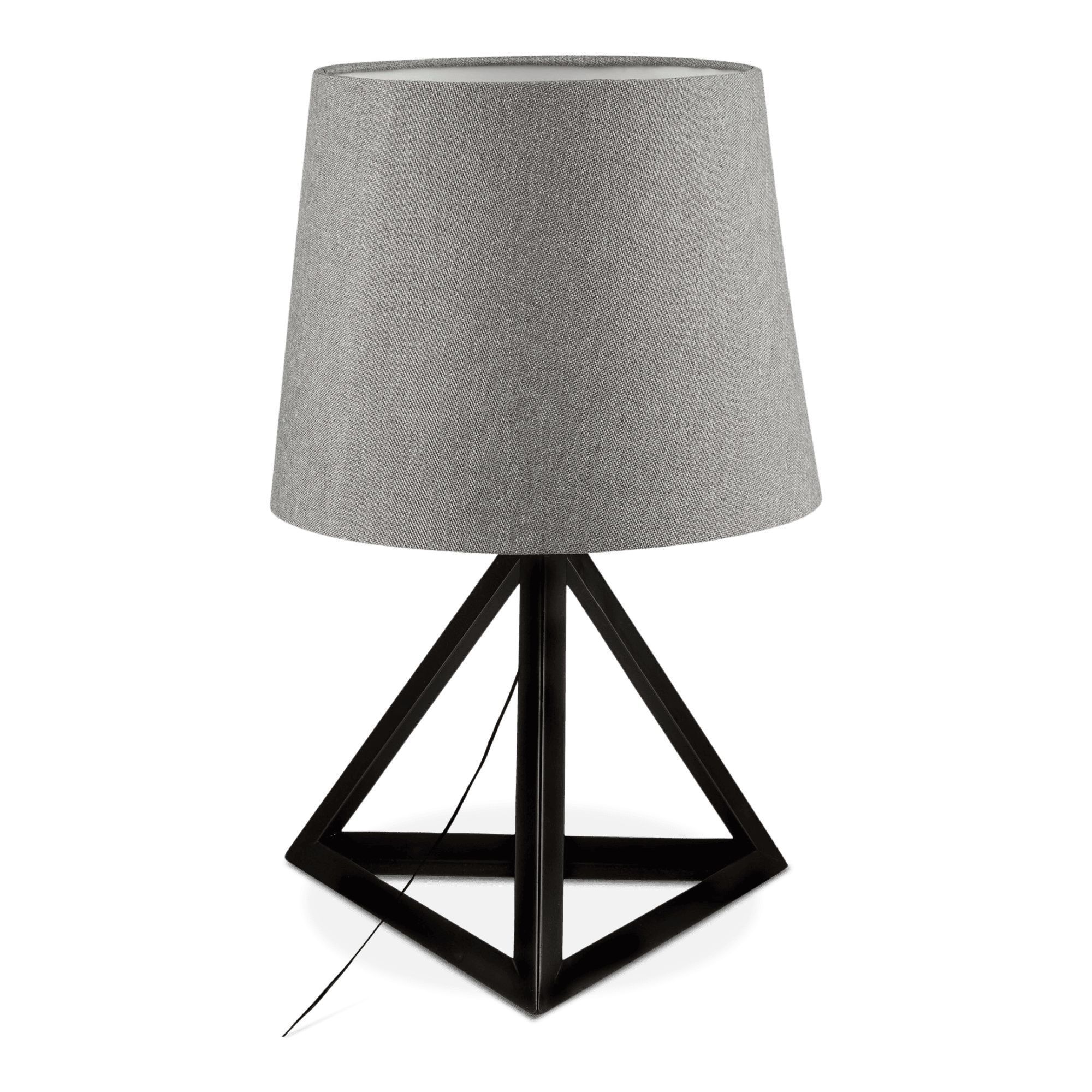 Lampe de table triangulaire en métal