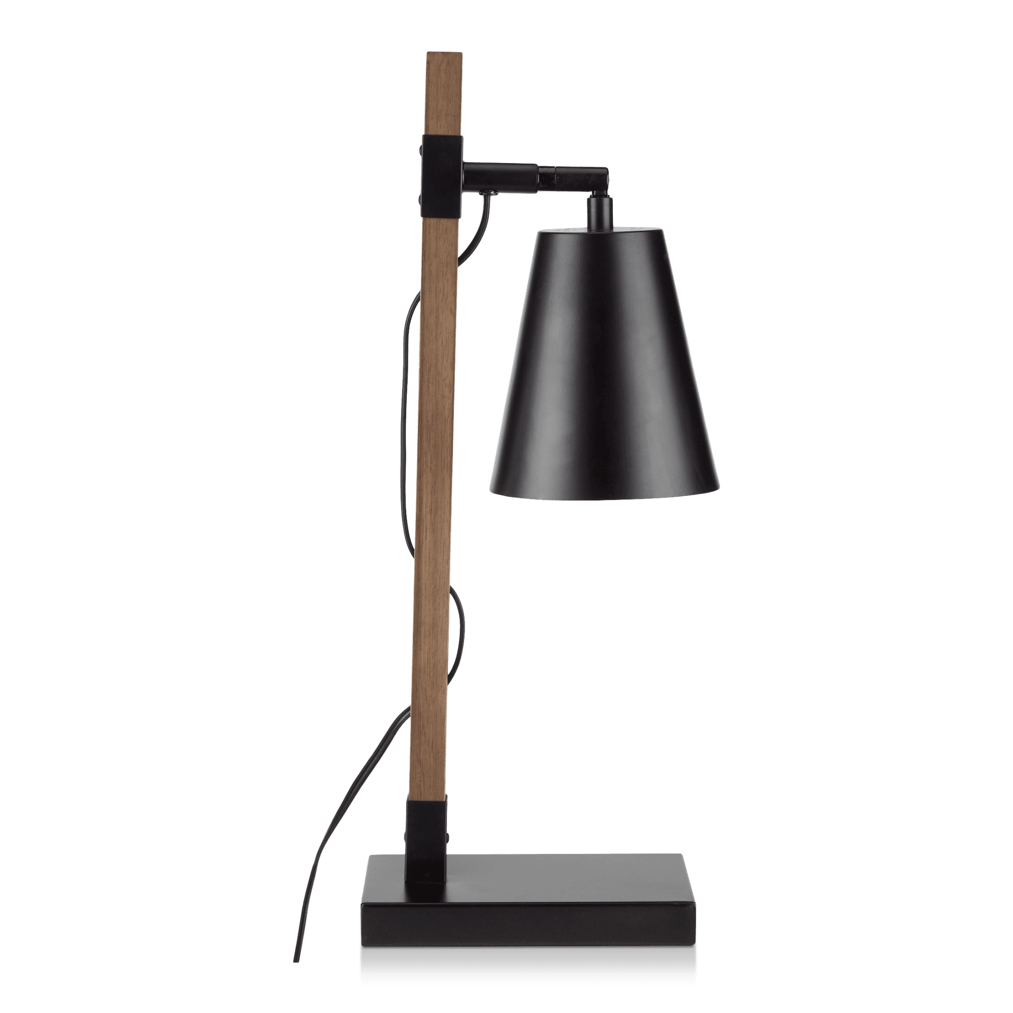Lampe de table en bois et en métal