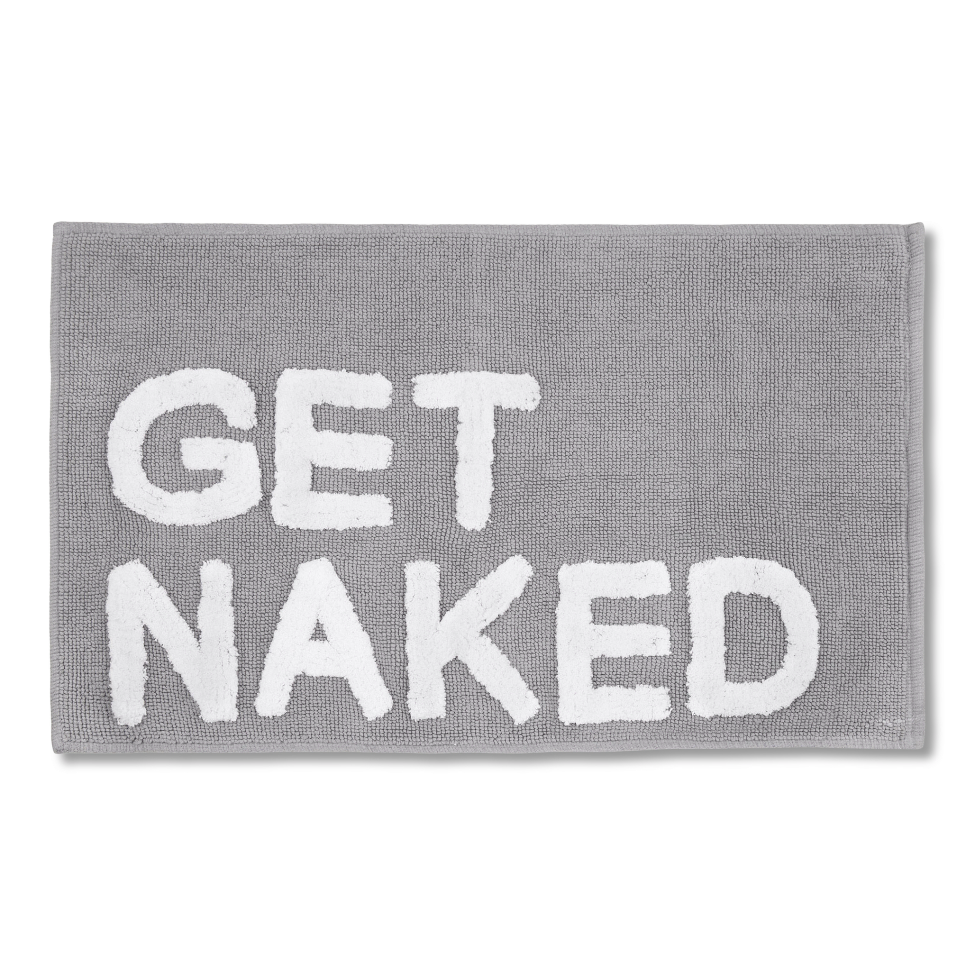 Get Naked Typography Bath Mat