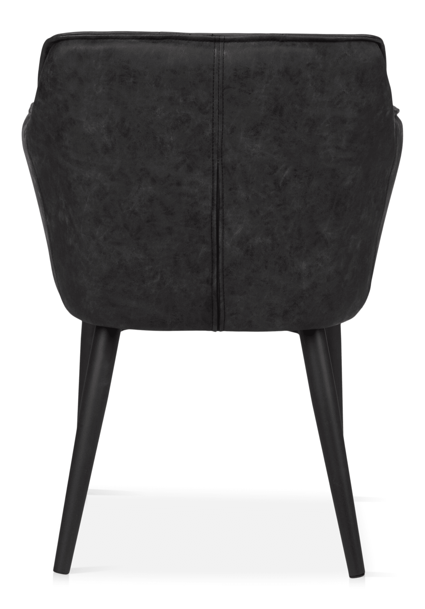 Chaise de salle à manger en similicuir texturé et en métal