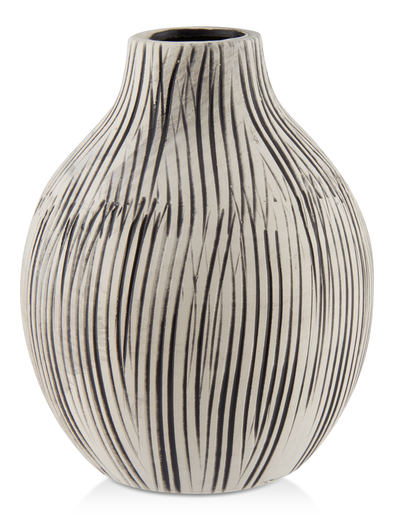 Striped Cement Table Vase