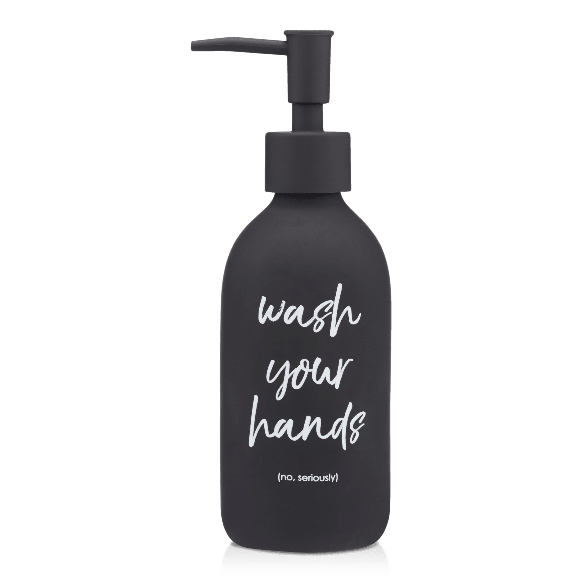 Distributeur de savon avec typographie