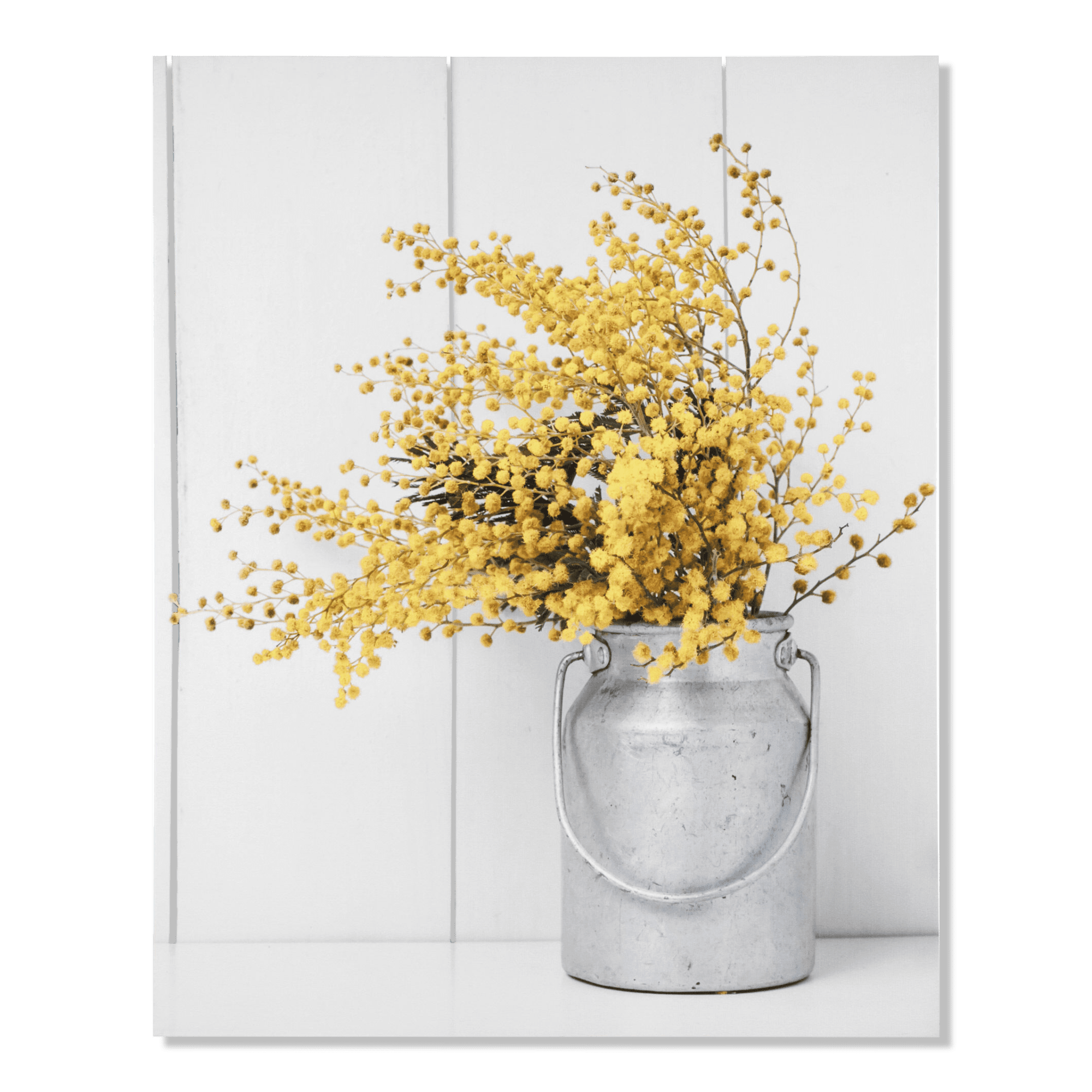Tableau imprimé bouquet jaune