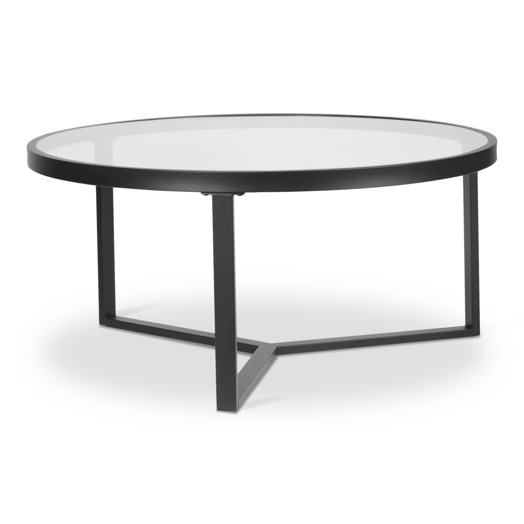 Table basse en verre et en métal
