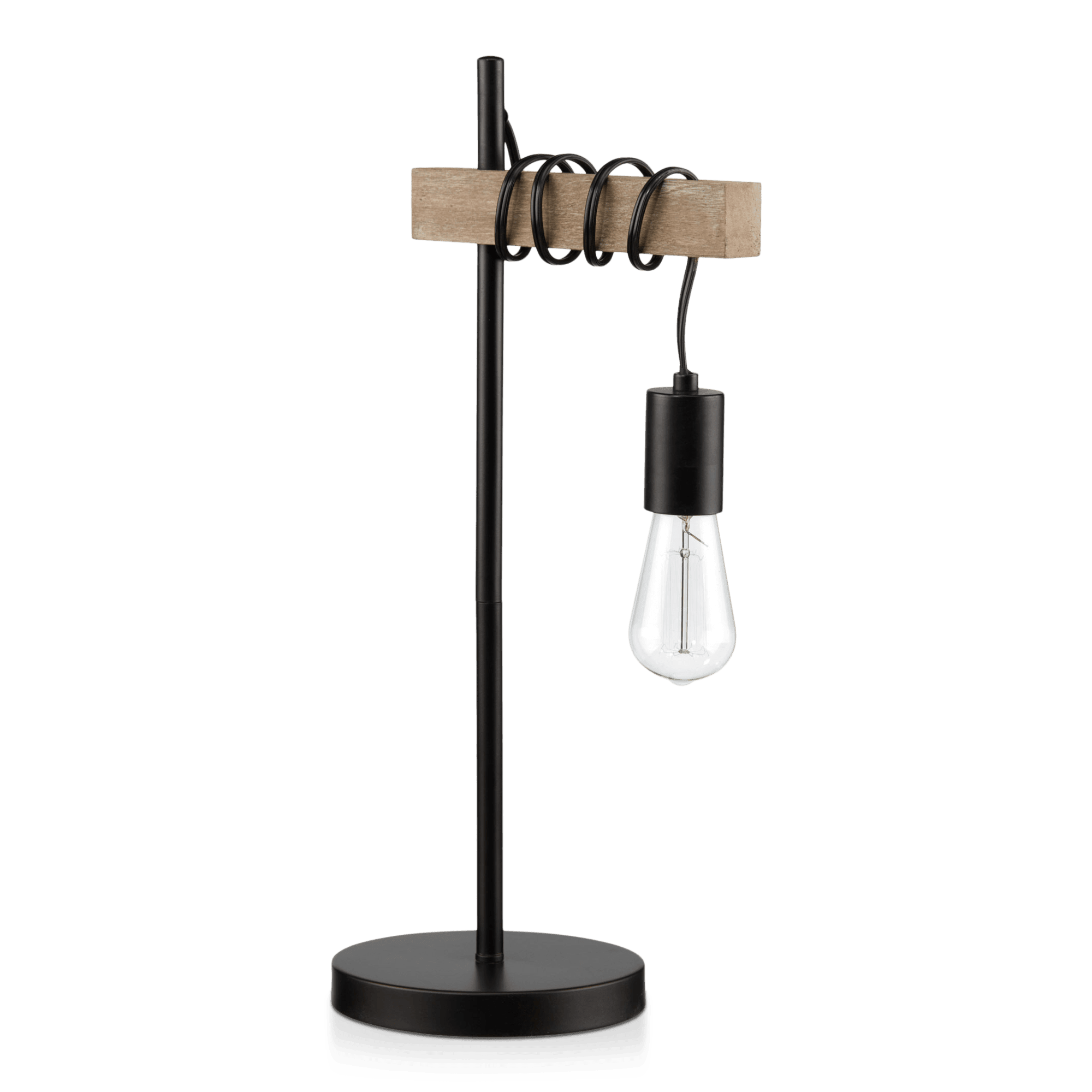 Wood and Metal Table Lamp