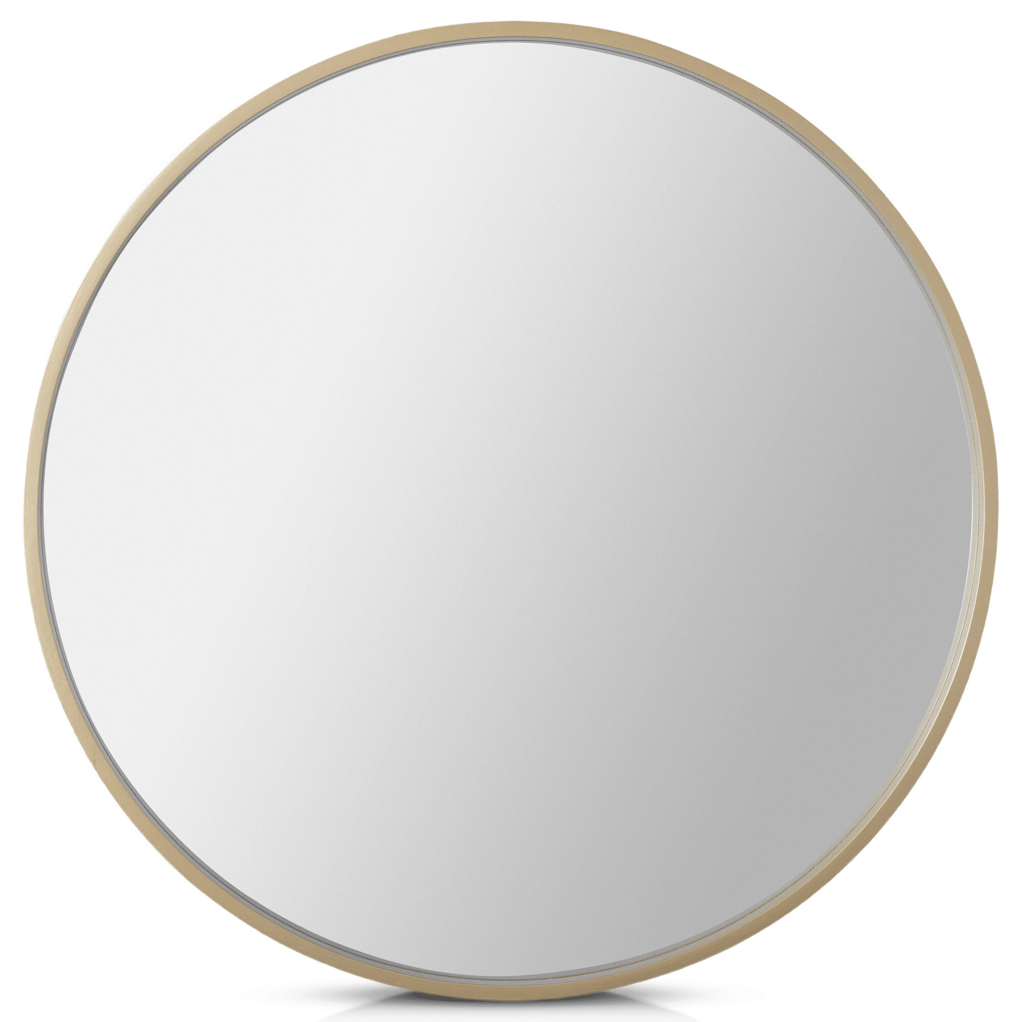 Miroir rond avec cadre doré