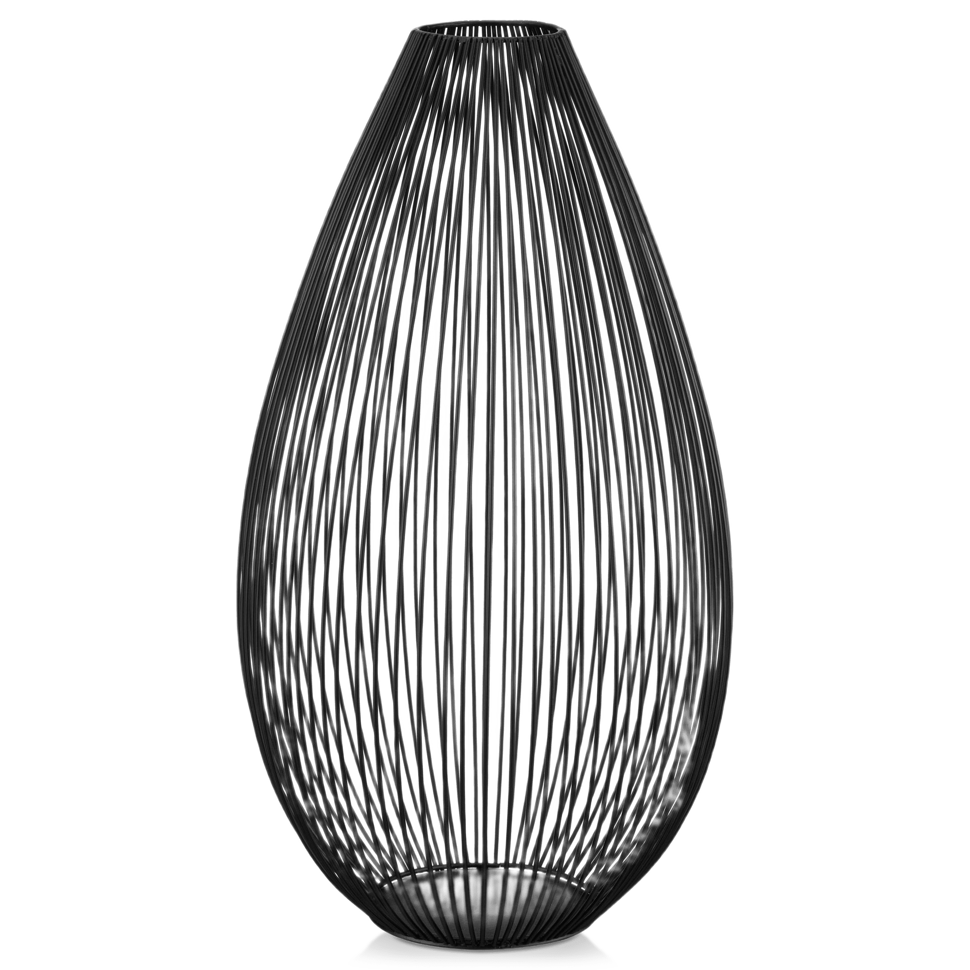 Metal Wired Oval Vase