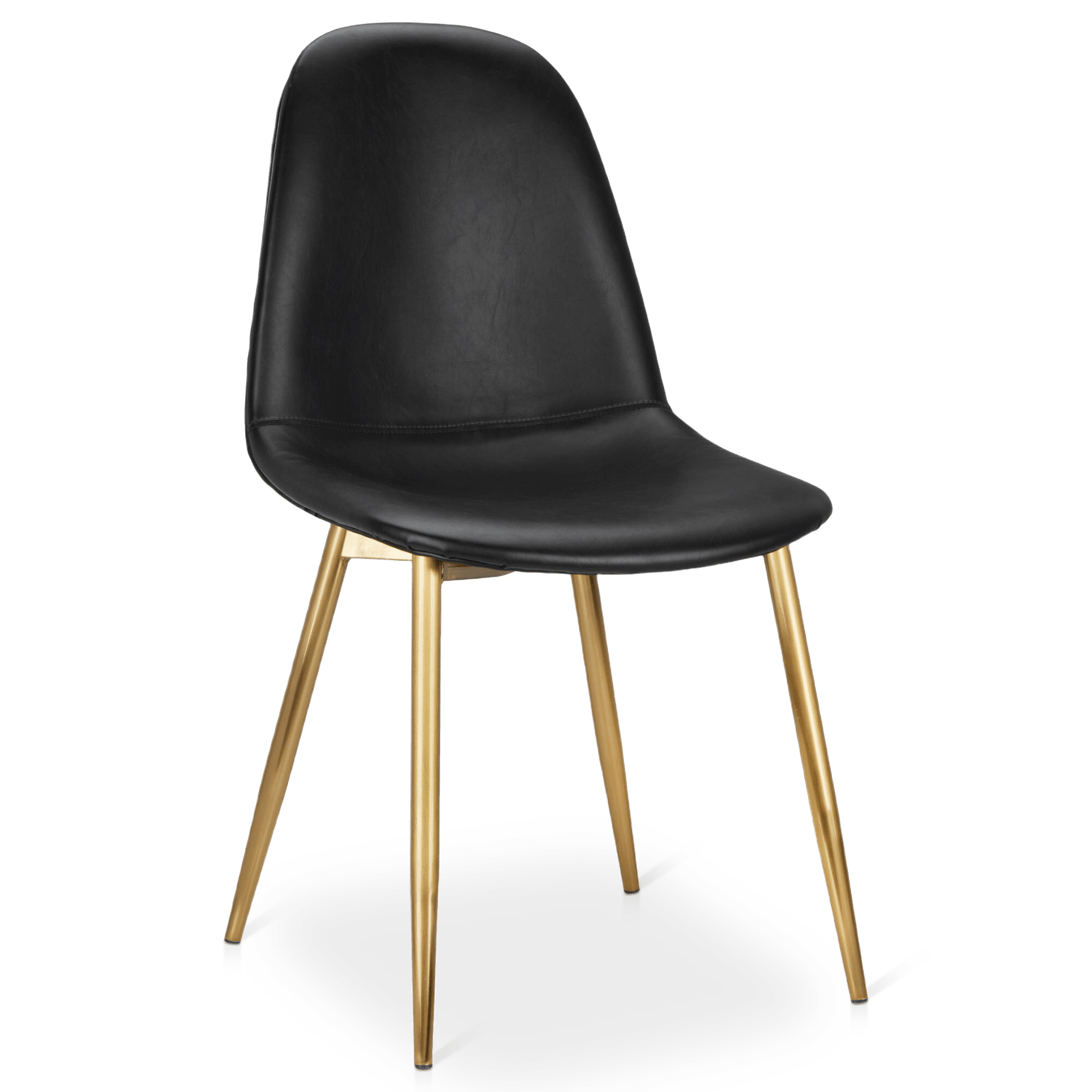Faux Leather and Metal Dining Chair