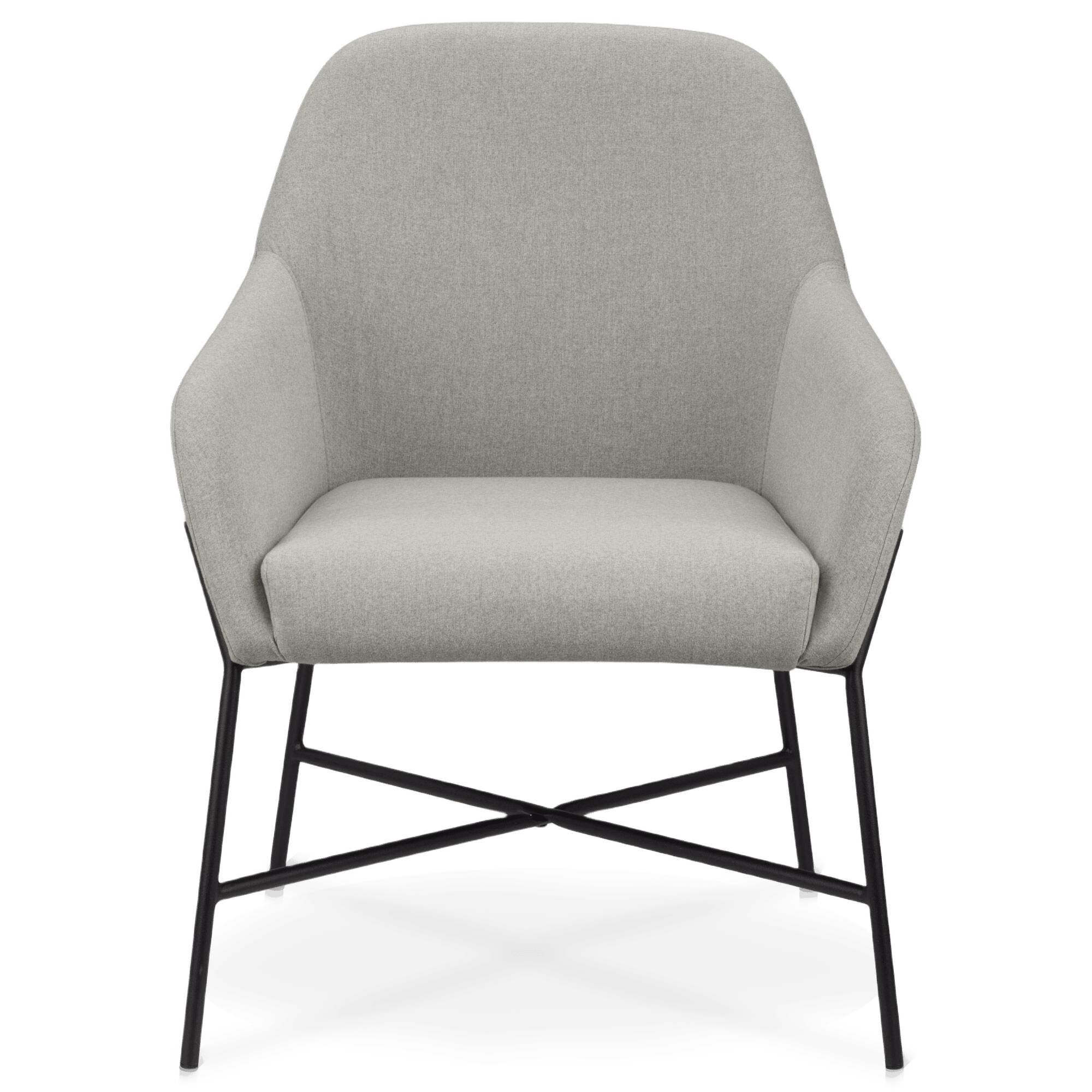 Fabric and Metal Lounge Chair