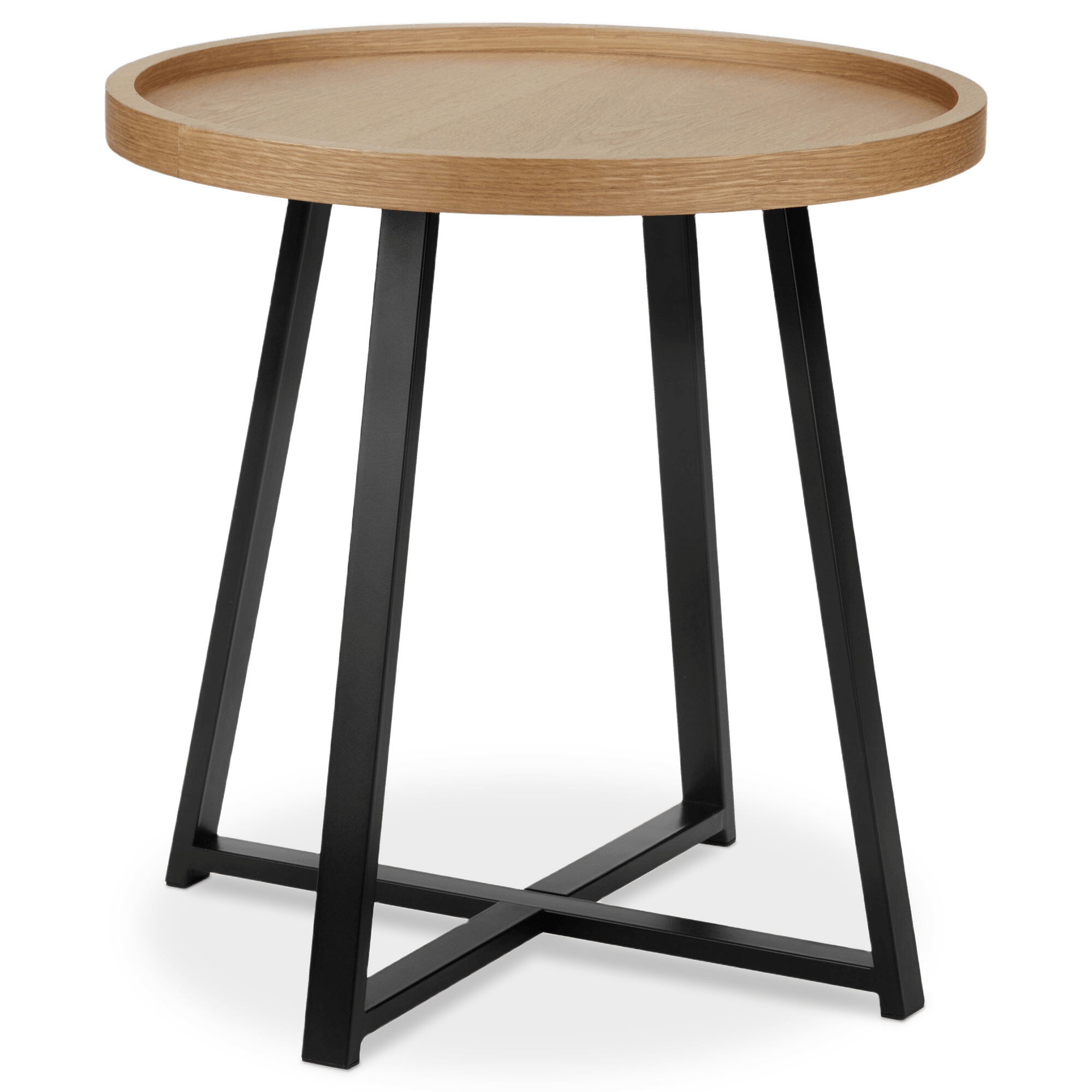 Table d'appoint en bois et en métal