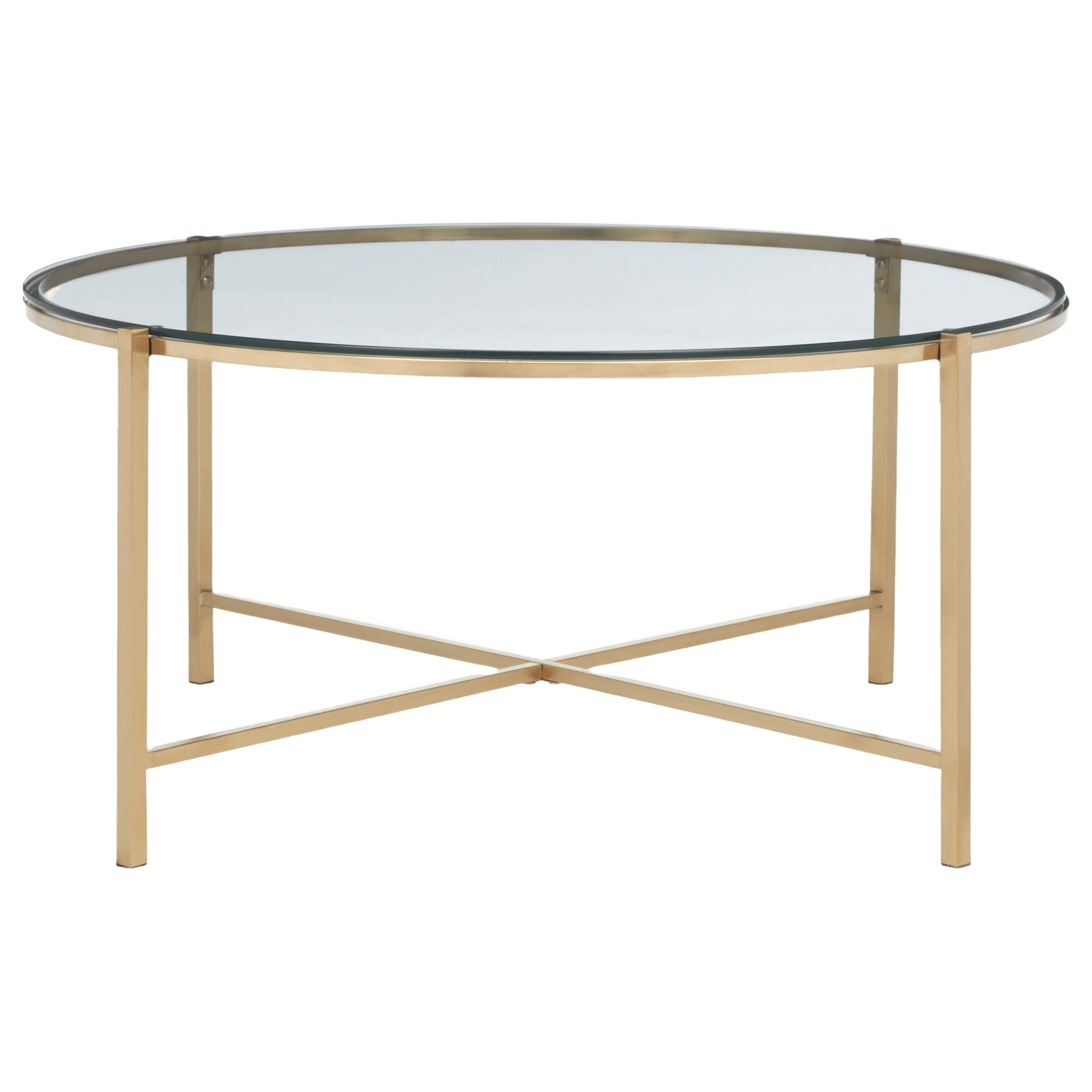 Table basse en verre et en métal