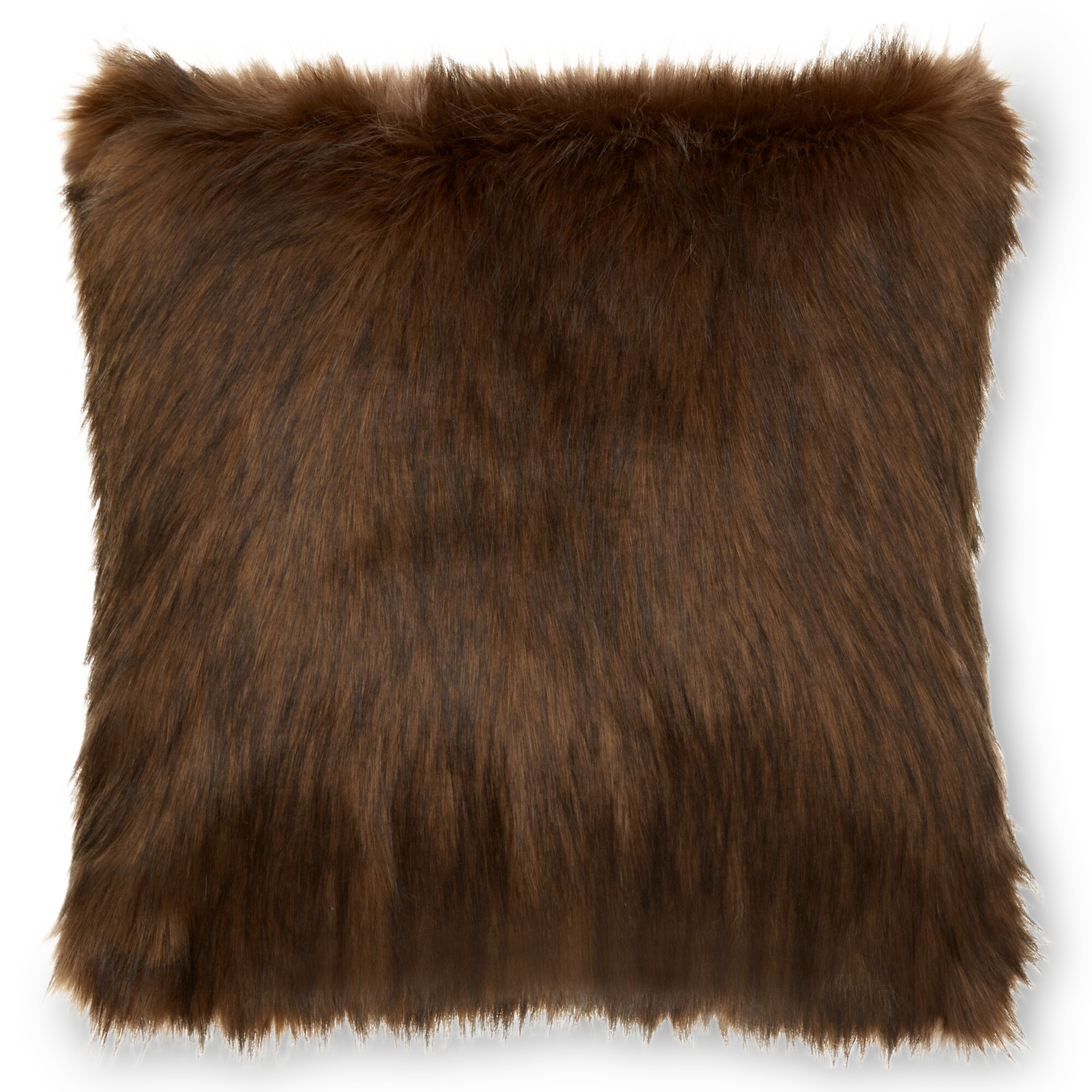 Red Fox Faux Fur Decorative Pillow 20" x 20"