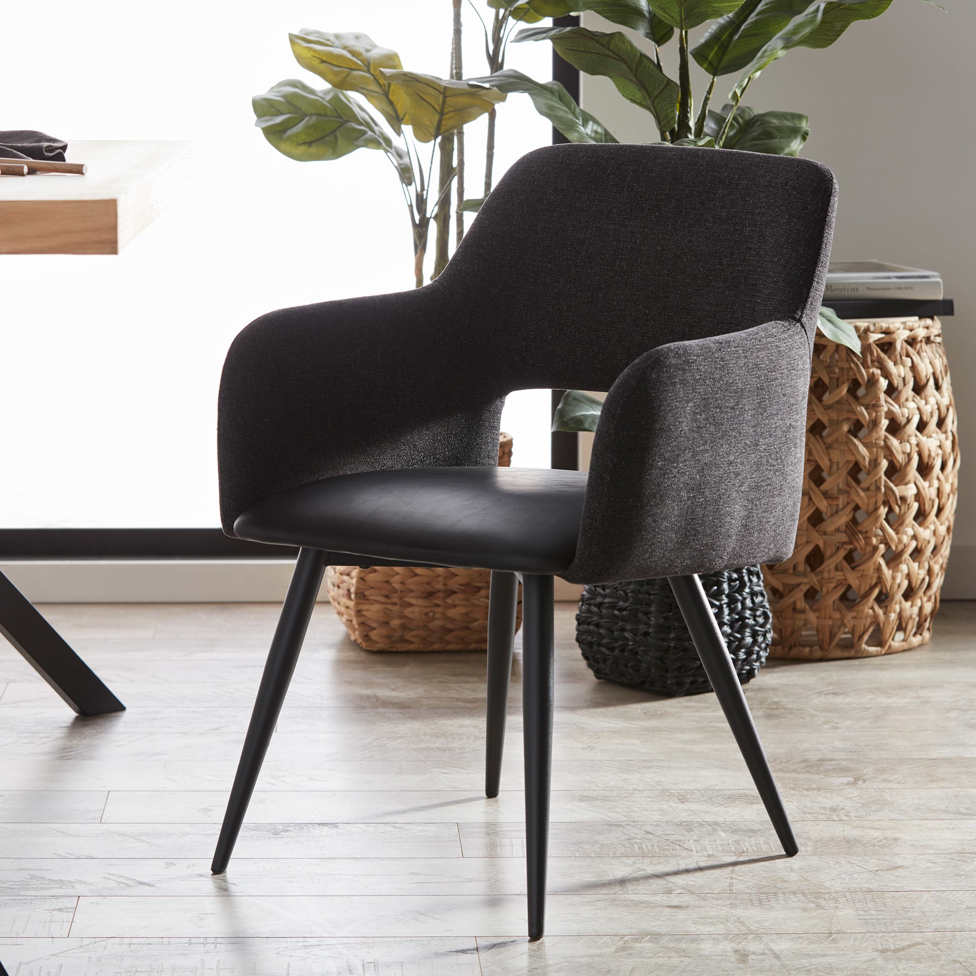 Fabric and Metal Dining Chair