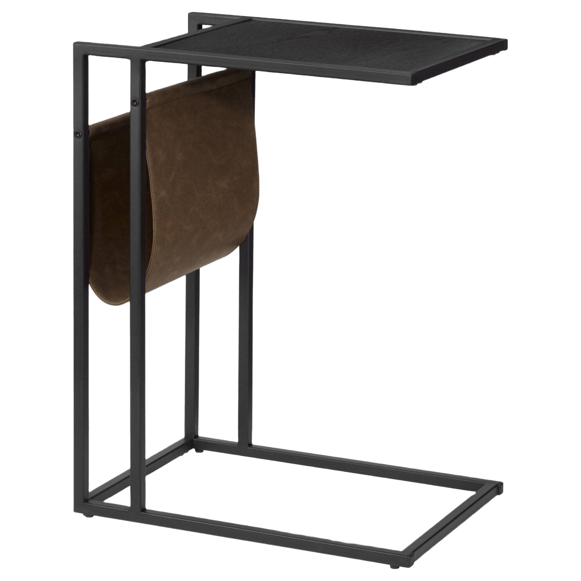 Table d'appoint en bois et en métal