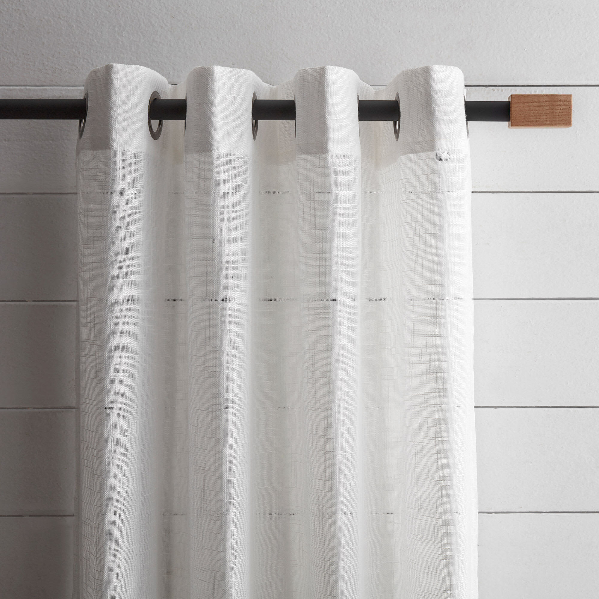 Rectangular Wood Curtain Rod Set - Diameter 13/16 mm
