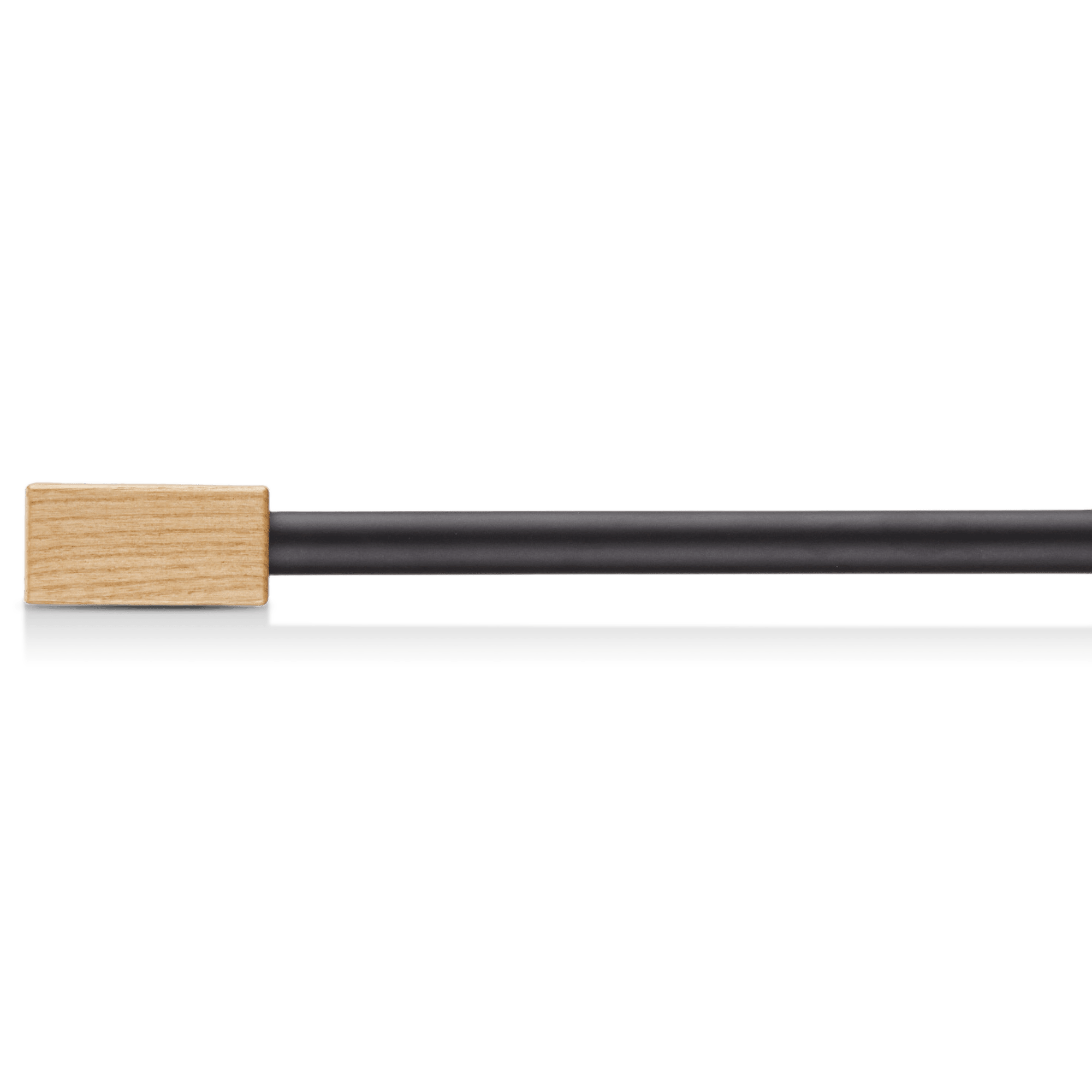 Ensemble de tringle à rideaux avec bois naturel - Diamètre 22/25 mm