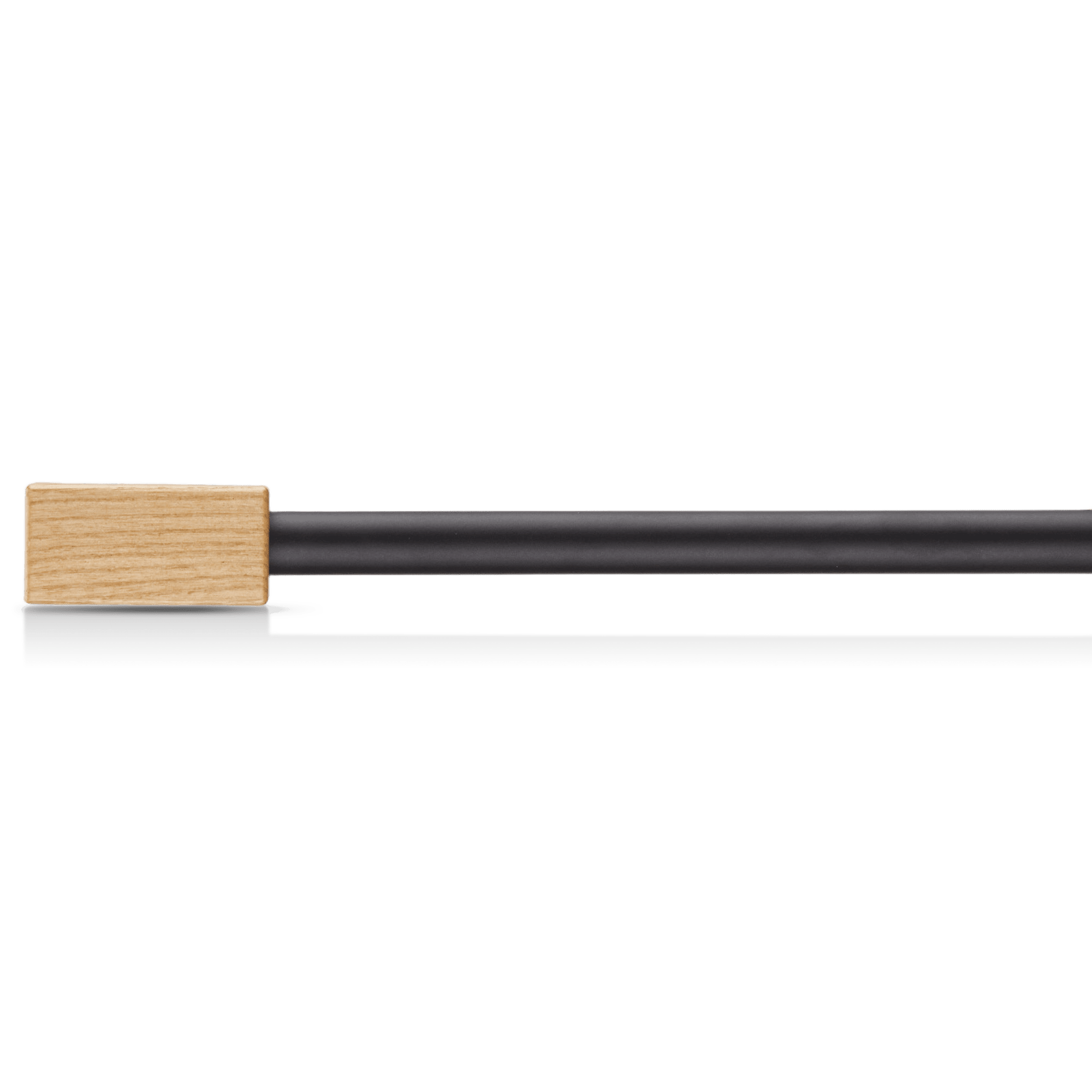 Ensemble de tringle à rideaux avec bois naturel - Diamètre 22/25 mm